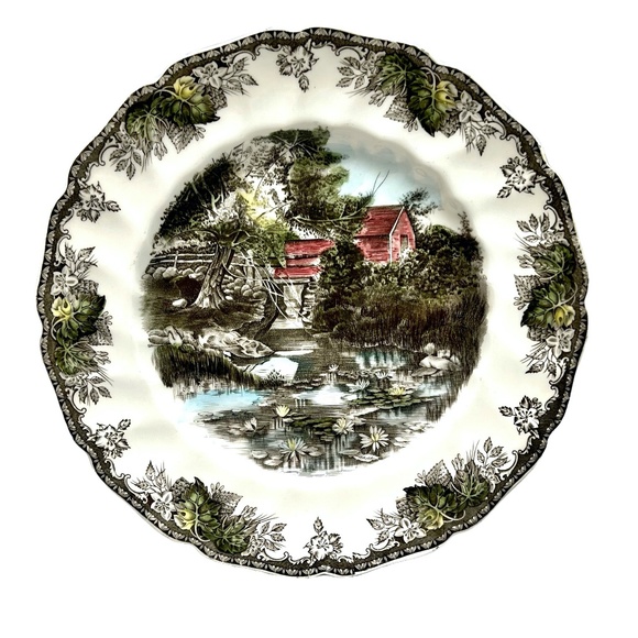 JOHNSON BROTHERS THE FRIENDLY VILLAGE LILY POND PLATE - Picture 1 of 11